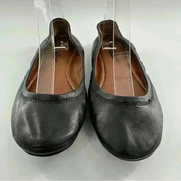 Lucky brand womens flats size 6 36 black leather balletcore - Picture 3 of 14